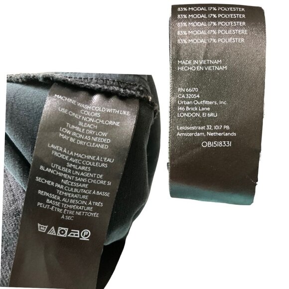 Free People Flowy Wide Leg Black Pants Size S (Fits 6–8) Stretch Waist - Picture 5 of 5